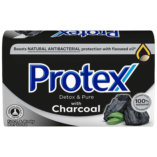 Săpun Solid Protex Charcoal, Protecție Antibacteriană cu Cărbune Activ, Curățare Profundă, Pachet 6 Bucăți x 90 g