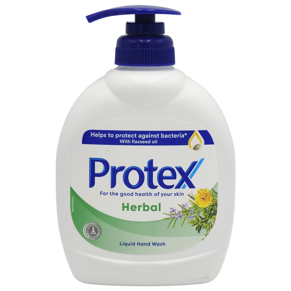 Protex, Săpun Lichid Antibacterian, Formulă cu Extracte din Plante și Ierburi, Recipient cu Pompă, 300 ml Herbal