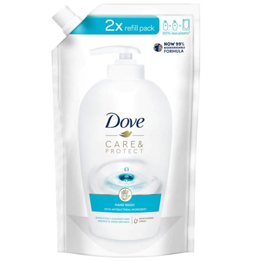 Dove Săpun Lichid Rezervă, Formula Antibacteriană Care & Protect, Hidratare Intensă, Pachet Economic, 500 ml
