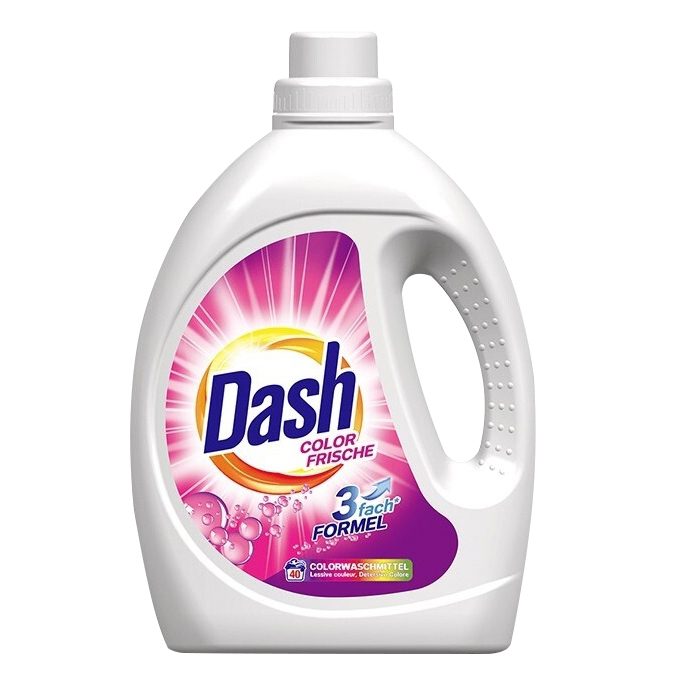 Dash Detergent Lichid Rufe Colorate, Formula Gel pentru Protectia Culorilor, Curatare Profunda, 40 Spalari, 2.2 L