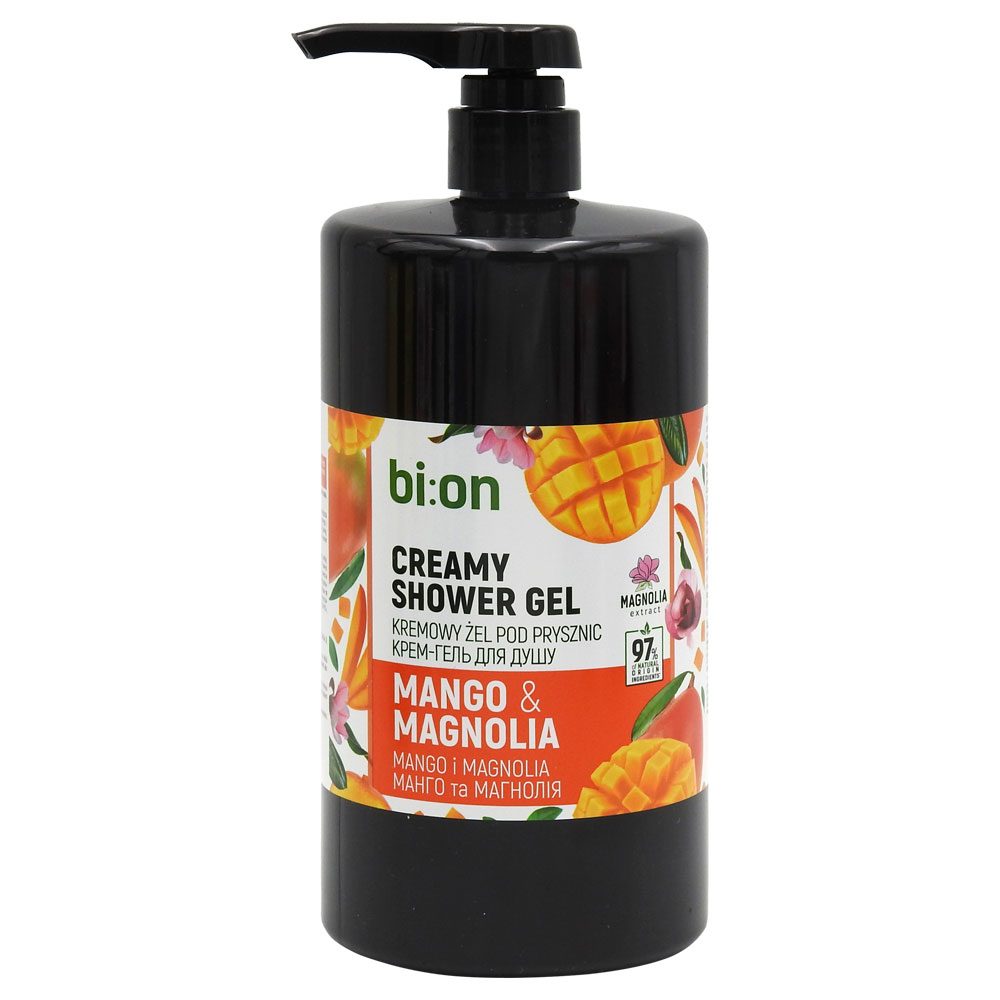 Bio Naturell Gel de Dus Hidratant, Sapun Lichid de Corp cu Ingrediente Naturale si Pompa, Aroma Mango si Magnolia, 946 ml