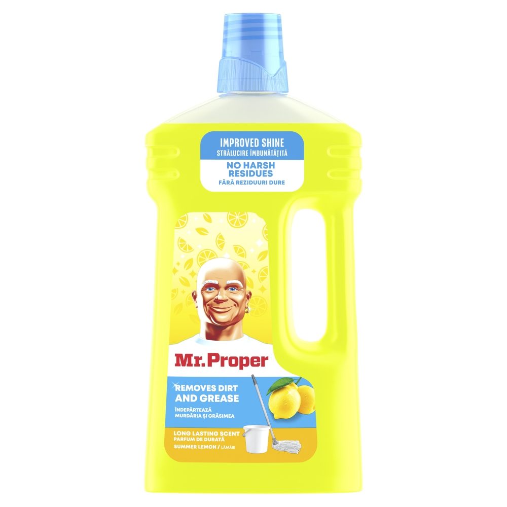 Mr. Proper Solutie Universala pentru Pardoseli, Formula Concentrata de Curatare, Parfum Lemon, 1 L