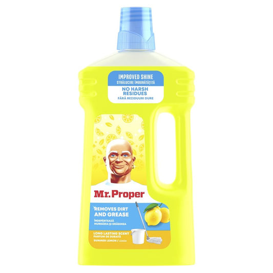 Mr. Proper Solutie Universala pentru Pardoseli, Formula Concentrata de Curatare, Parfum Lemon, 1 L