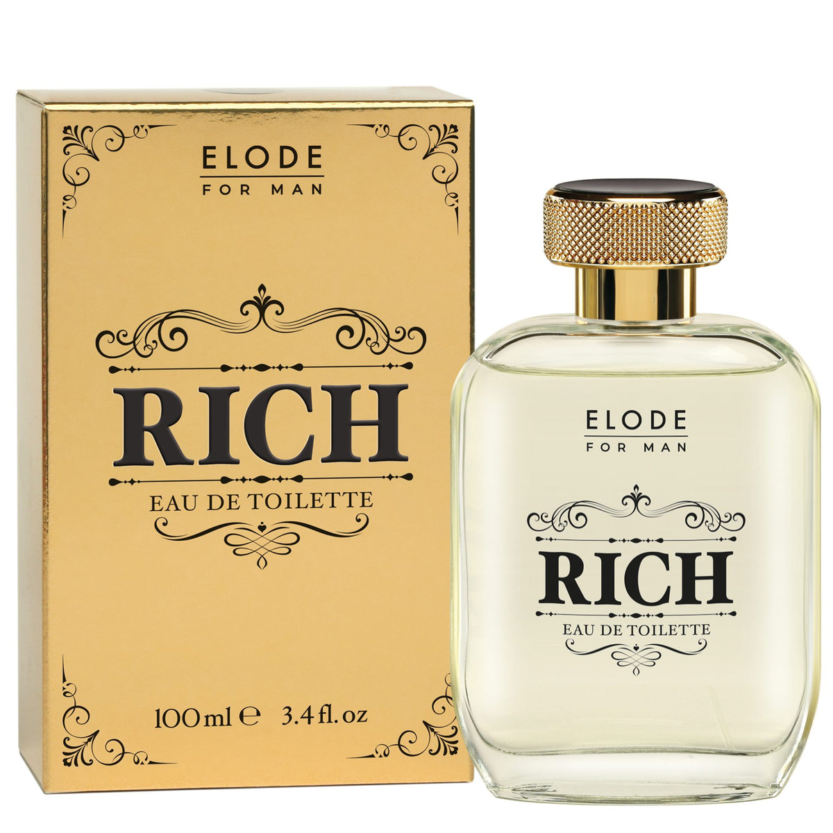 Elode Rich, Apa de Toaleta pentru Barbati, Parfum Masculin cu Aroma Eleganta si Rafinata, 100 ml