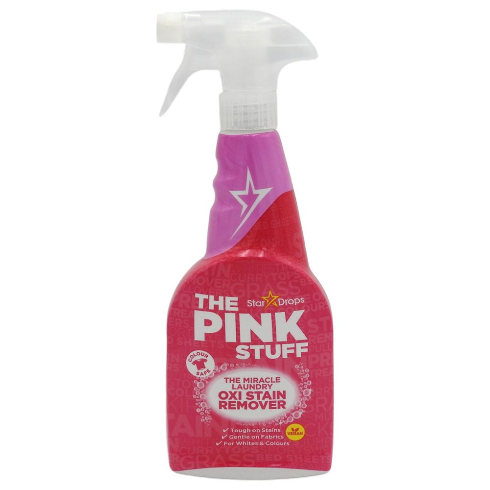 The Pink Stuff Spray Pentru Pete, Solutie Universala De Indepartare A Petelor Pentru Tesaturi Si Rufe, Formula Puternica De Curatare, Format Spray, 500 ml