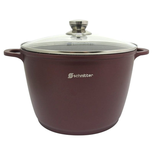 Oala Inalta Schmitter cu Capac, Aluminiu Turnat si Invelis Ceramic, 28 cm, Model 300.28 TC, Negru