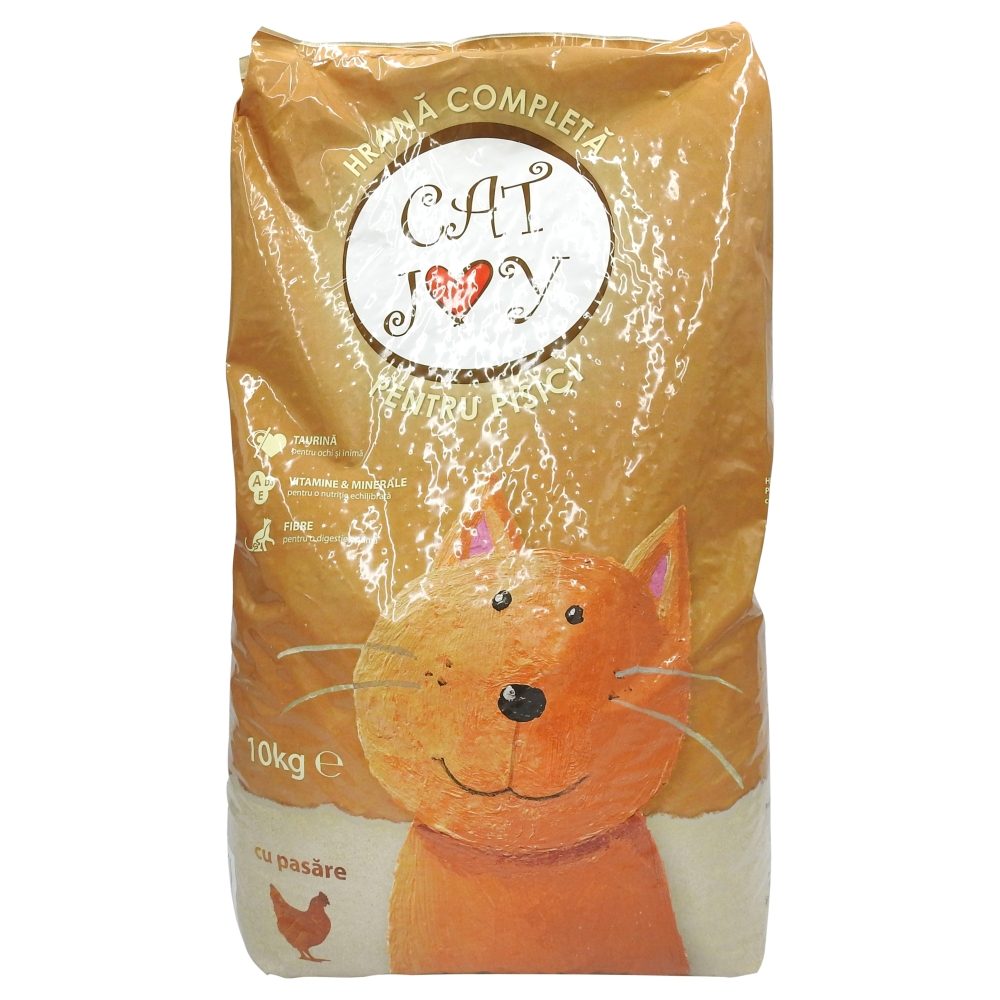 Cat Joy Hrana Uscata pentru Pisici Adulte, Toate Rasele, Reteta cu Carne de Pasare, Nutritie Echilibrata, Pachet 10 kg