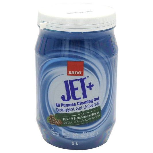 Sano Jet Universal, Detergent Gel pentru Pardoseli și Suprafețe, Parfum de Ulei de Pin, Igienizare și Curățare, 1 L