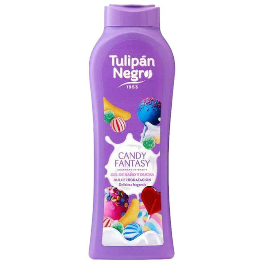 Tulipan Negro Gel de Dus, Aroma Candy Fantasy, Formula Hidratanta pentru Piele Normala, Textura Gel, 650 ml