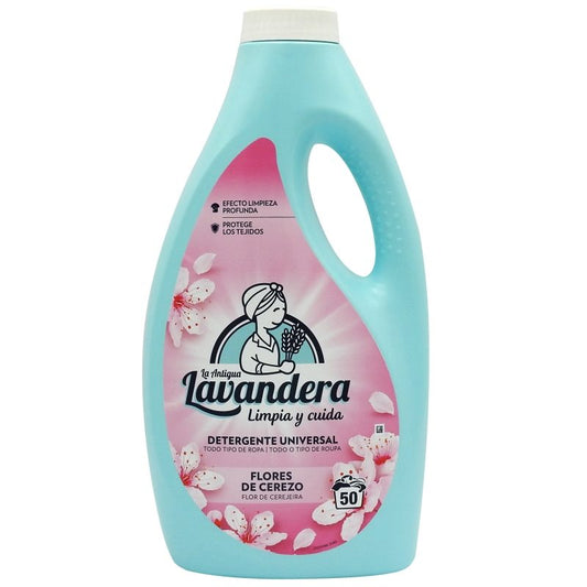 Lavandera Detergent Lichid Universal pentru Rufe, Formula Concentrata cu Aroma de Flori de Cires, 50 de Spalari, 2.5 L