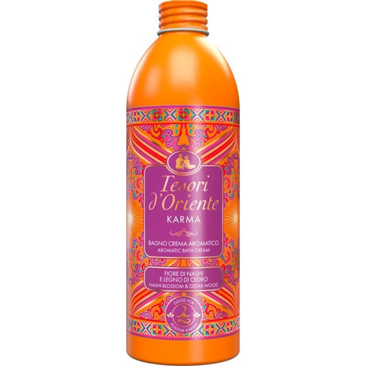 Tesori d'Oriente Gel de Dus Karma, Crema de Baie Hidratanta cu Aroma Orientala, Textura Catifelata pentru Piele Normala, 500 ml