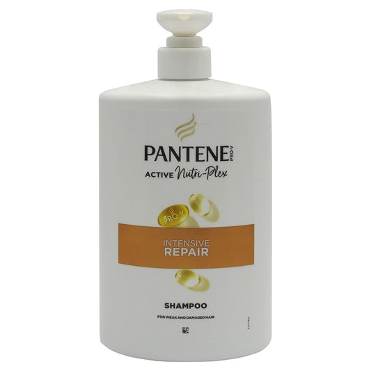 Sampon Pantene Intensive Repair, Curatare si Reparare Intensiva fara Silicon, Formula cu Histidina pentru Par Normal, Aroma Fresh, Flacon cu Pompa, 1 L