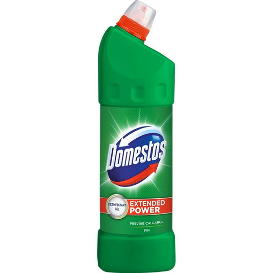 Domestos Solutie Dezinfectanta WC, Gel Lichid pentru Curatare si Igienizare, Parfum de Pin, 1 L