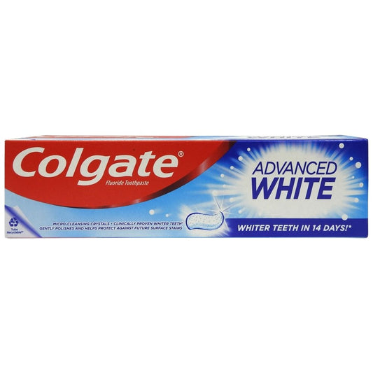 Colgate Pasta de Dinti Advanced White, Formula cu Fluor pentru Albire si Protectie Anticarii, 100 ml