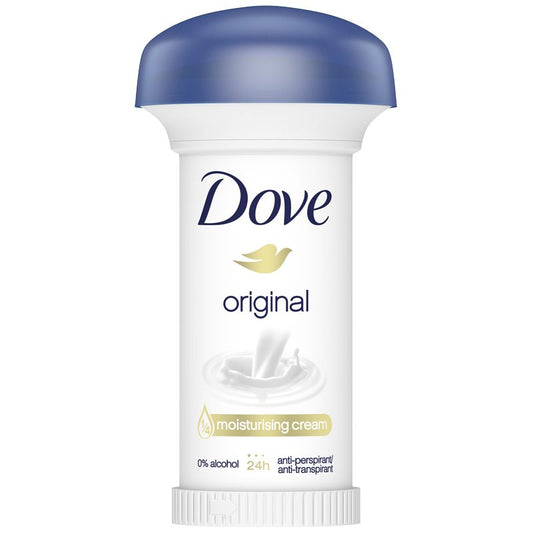 Dove Antiperspirant Stick Original, Protecție 24 Ore Fără Alcool, Hidratare Piele Normală, Format Solid, Fresh, 50 ml