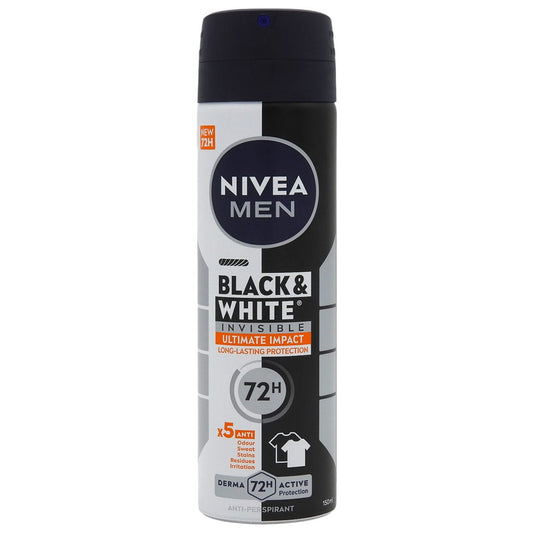 Nivea Men Ultimate Impact Antiperspirant Spray, Protectie 48h, Ingrijire Delicata, 150 ml