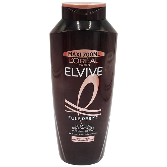 L'Oréal Paris Elseve Full Resist, Șampon Fortifiant pentru Păr Fragil și Scalp Normal, Formulă cu Arginină pentru Regenerare și Rezistență, Textură Lichidă, 700 ml