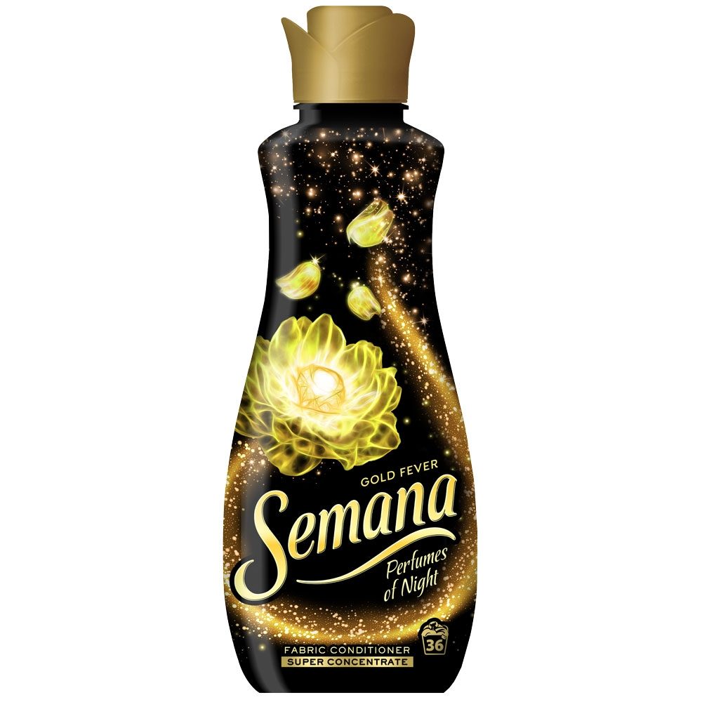 Semana Balsam pentru Rufe, Parfums Of Night Gold Fever, Protectie Culori, Aroma Florala Premium, Formula Lichida, 800 ml, 36 Spalari