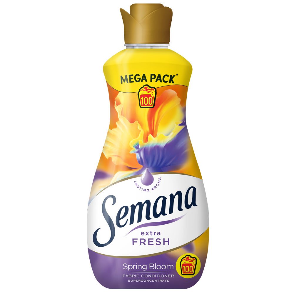 Semana Balsam Pentru Rufe, Extra Fresh Spring Bloom, Parfum Floral Persistent, Formula Lichida Concentrata, 2 L, 100 Spalari