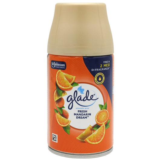 Odorizant Camera Rezerva Glade, Spray Automat, Parfum Fresh Mandarin Dream, Recipient Metalic, 269 ml