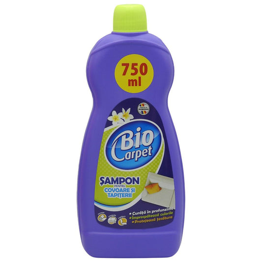 Biocarpet Solutie pentru Curatarea Covoarelor si Tapiteriilor, Actiune de Igienizare si Reimprospatare, Concentrat, 750 ml