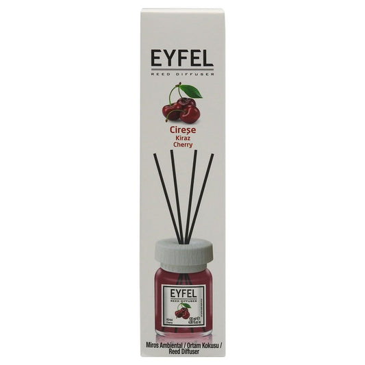 Odorizant Camera Eyfel cu Difuzor si Bete din Trestie, Parfum de Cirese, Recipient din Sticla, 120 ml