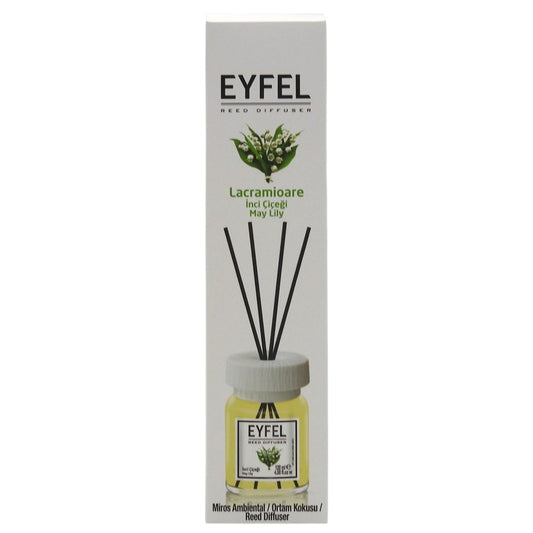 Eyfel Odorizant de Camera cu Difuzor de Parfum si Bete, Aroma Lacramioare, Recipient din Sticla, 120 ml