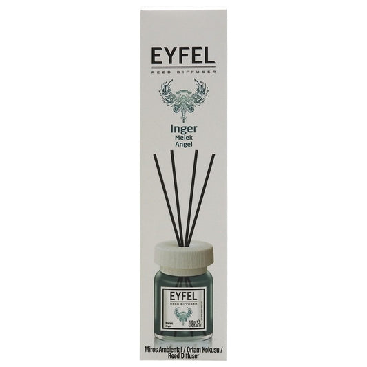 Eyfel Odorizant de Camera cu Difuzor de Parfum si Bete de Ratan, Aroma Inger, Recipient din Sticla, 120 ml