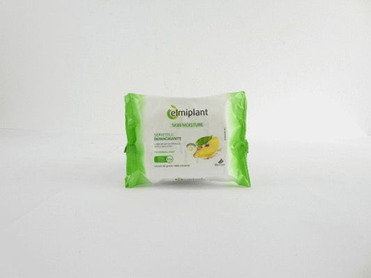 Elmiplant Servetele Demachiante Pentru Ten Normal si Mixt, Formula Curatare Eficienta si Hidratare, Pachet 25 Bucati