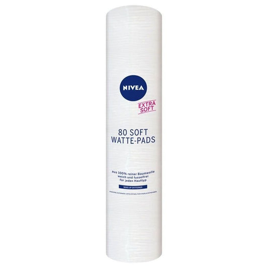 Nivea Dischete Demachiante, Bumbac Natural Pentru Curățare Facială, Absorbție Ridicată, 80 Bucăți