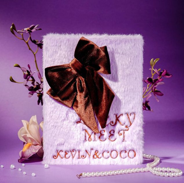 Kevin&Coco Paleta de Machiaj, Farduri de Pleoape, Blush si Iluminator, Format Carte, Purple Plush Bow, 82 Nuante, Multicolor, 22.8x17.4x4.6 cm