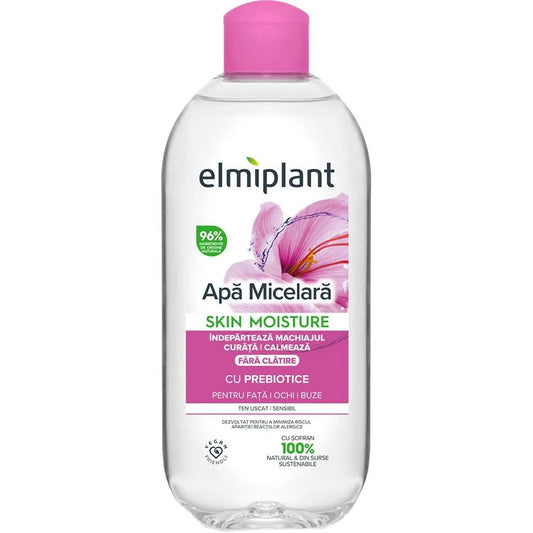 Elmiplant Apa Micelara, Demachiant si Lotiune de Curatare, Formula Hidratanta pentru Ten Uscat si Sensibil, 400 ml