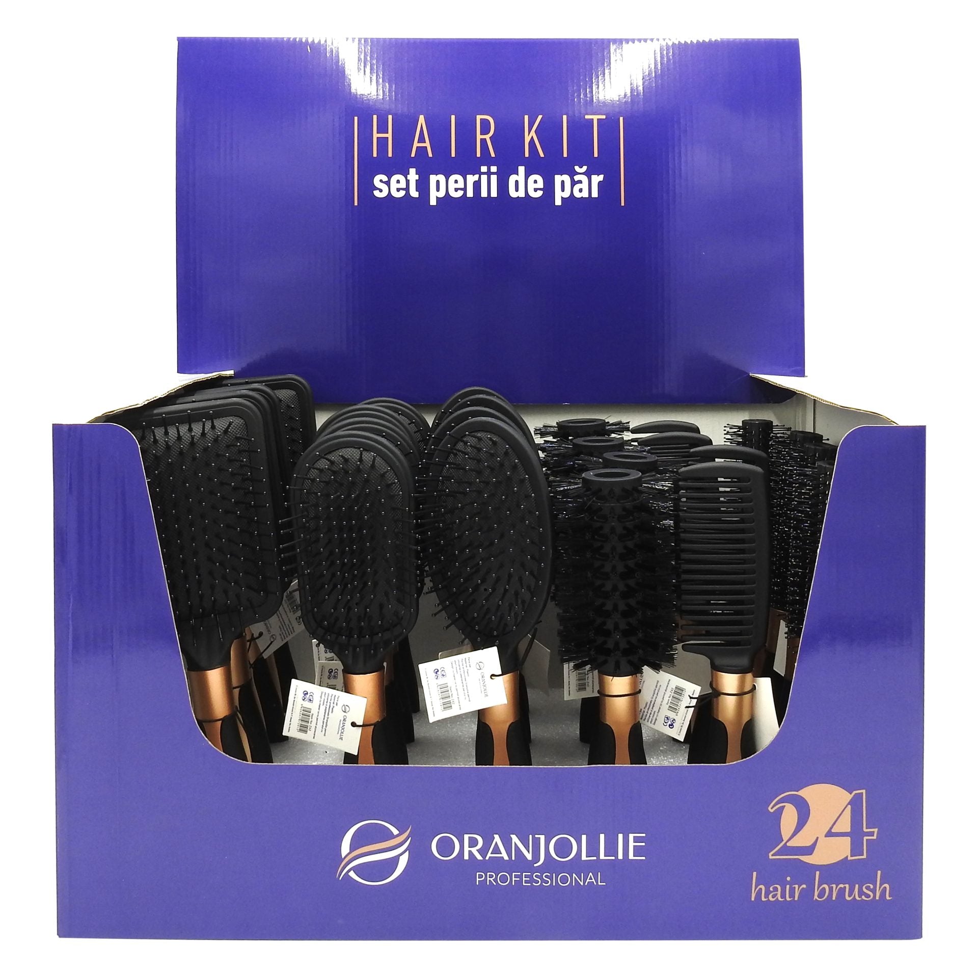 Oranjollie Perie de Par Profesionala pentru Descurcare si Coafat, Design Ergonomic, Peri Flexibili, Diverse Modele si Culori, 1 Bucata