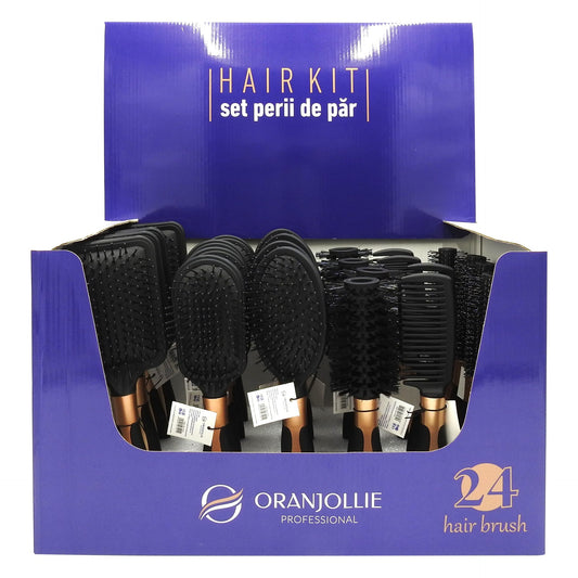 Oranjollie Perie de Par Profesionala pentru Descurcare si Coafat, Design Ergonomic, Peri Flexibili, Diverse Modele si Culori, 1 Bucata