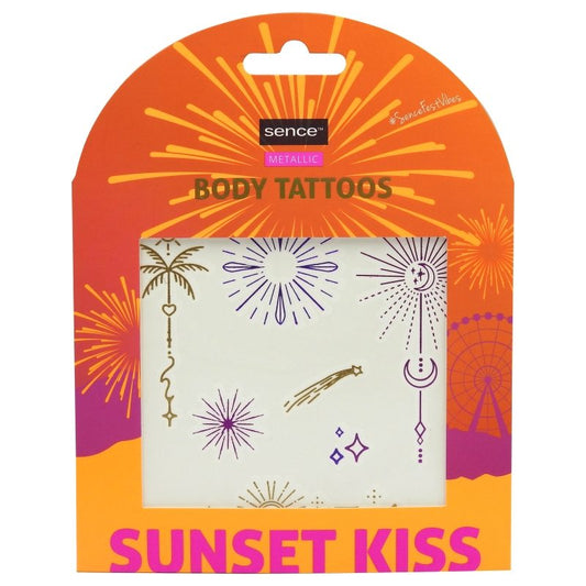 Sence Tatuaje Temporare Pentru Corp, Modele Diverse, Rezistente La Apa, Set Multicolor, 1 Bucata
