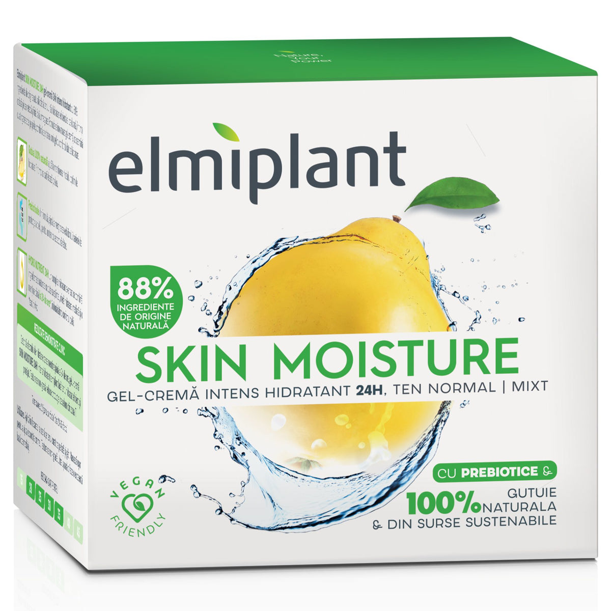 Elmiplant Crema Hidratanta de Zi Skin Moisture 25+, Ten Normal si Mixt, Textura Usoara cu Absorbție Rapida, 50 ml