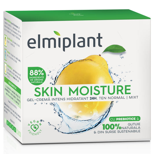 Elmiplant Crema Hidratanta de Zi Skin Moisture 25+, Ten Normal si Mixt, Textura Usoara cu Absorbție Rapida, 50 ml