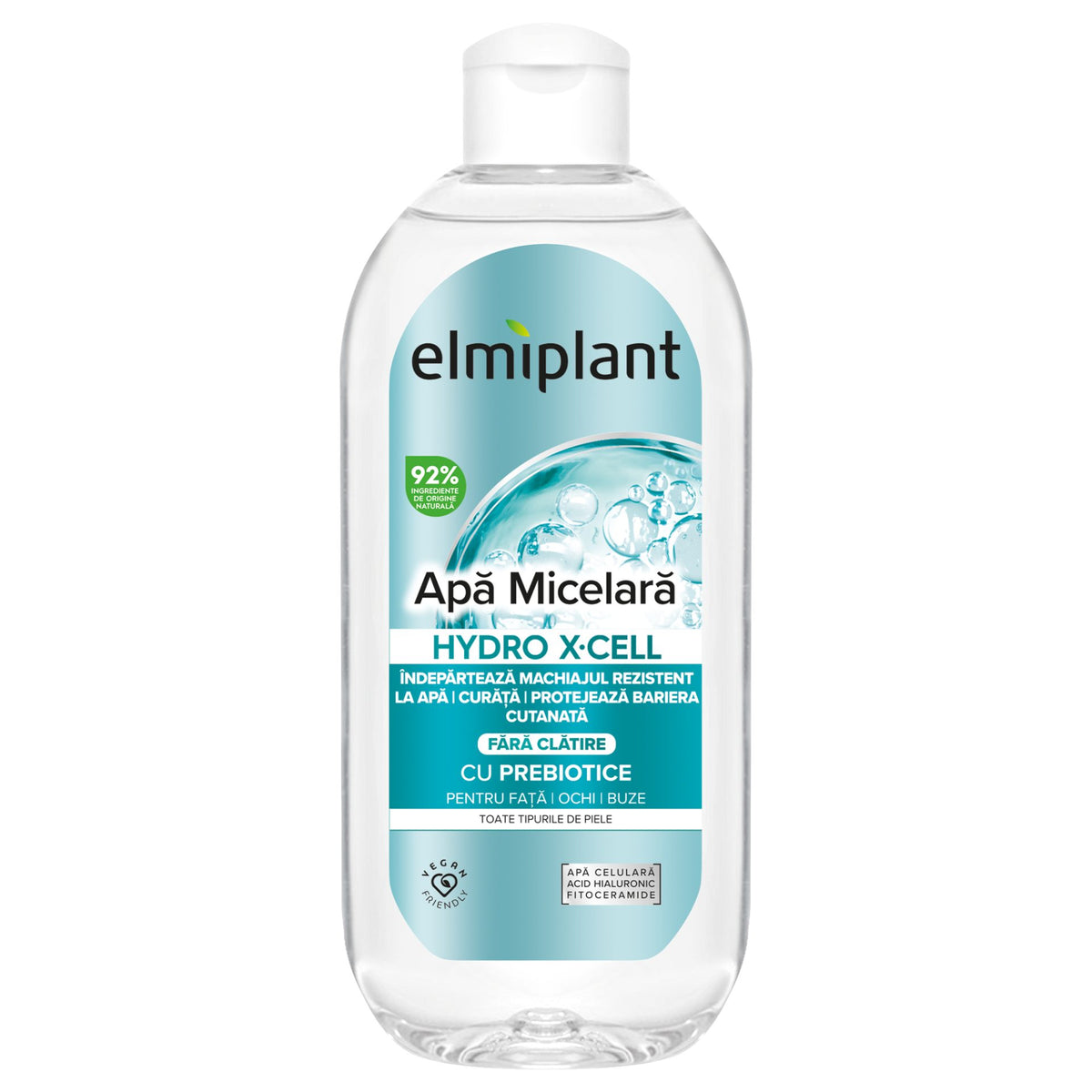 Apa Micelara Elmiplant Hydro X-Cell, Curatare Profunda si Hidratare Intensa, Indepartare Machiaj si Impuritati, Formula Delicata cu Micele Active, Toate Tipurile de Ten, 400 ml