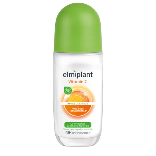 Elmiplant Deodorant Antiperspirant Roll-On, Vitamin C Pentru Luminozitate Si Hidratare, Protectie 24 Ore, 50 ml