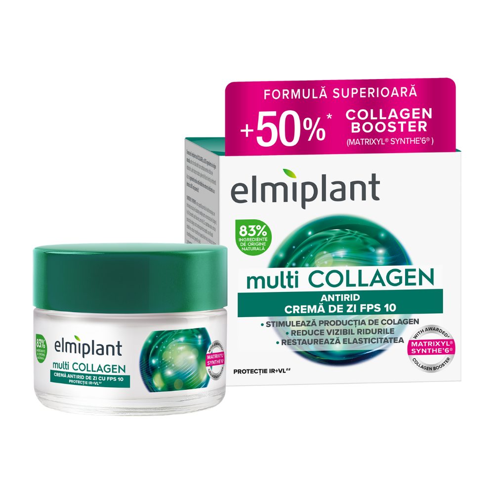 Elmiplant Crema de Zi Multicollagen, Hidratare si Elasticitate Intensă, Colagen Multiactiv si Fermitate, Toate Tipurile de Ten, 50 ml