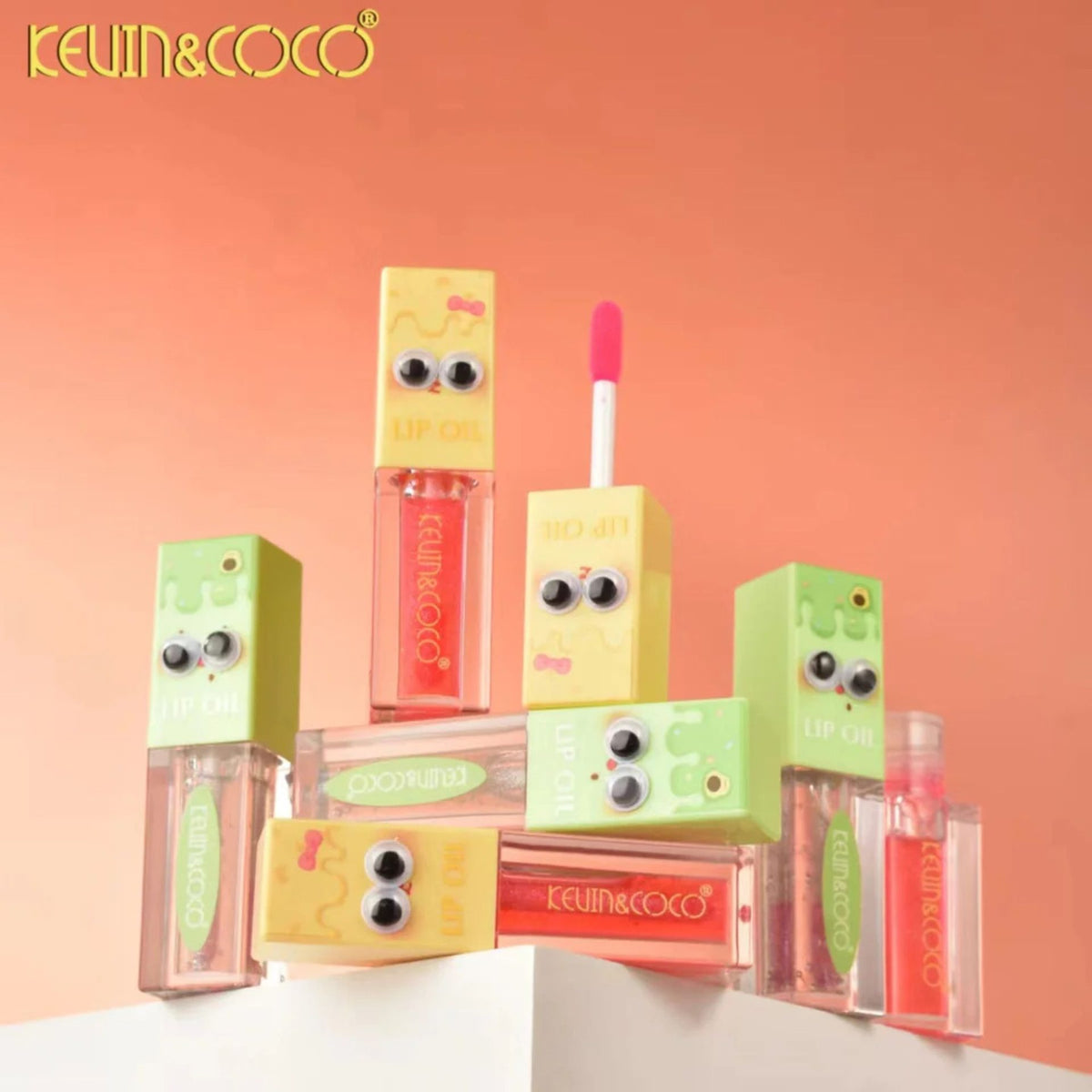 Kevin&Coco Ulei de Buze Hidratant, Luciu de Buze cu Efect Natural si Textura Usoara, Formula Non-Lipicioasa, 27.1 g, Verde