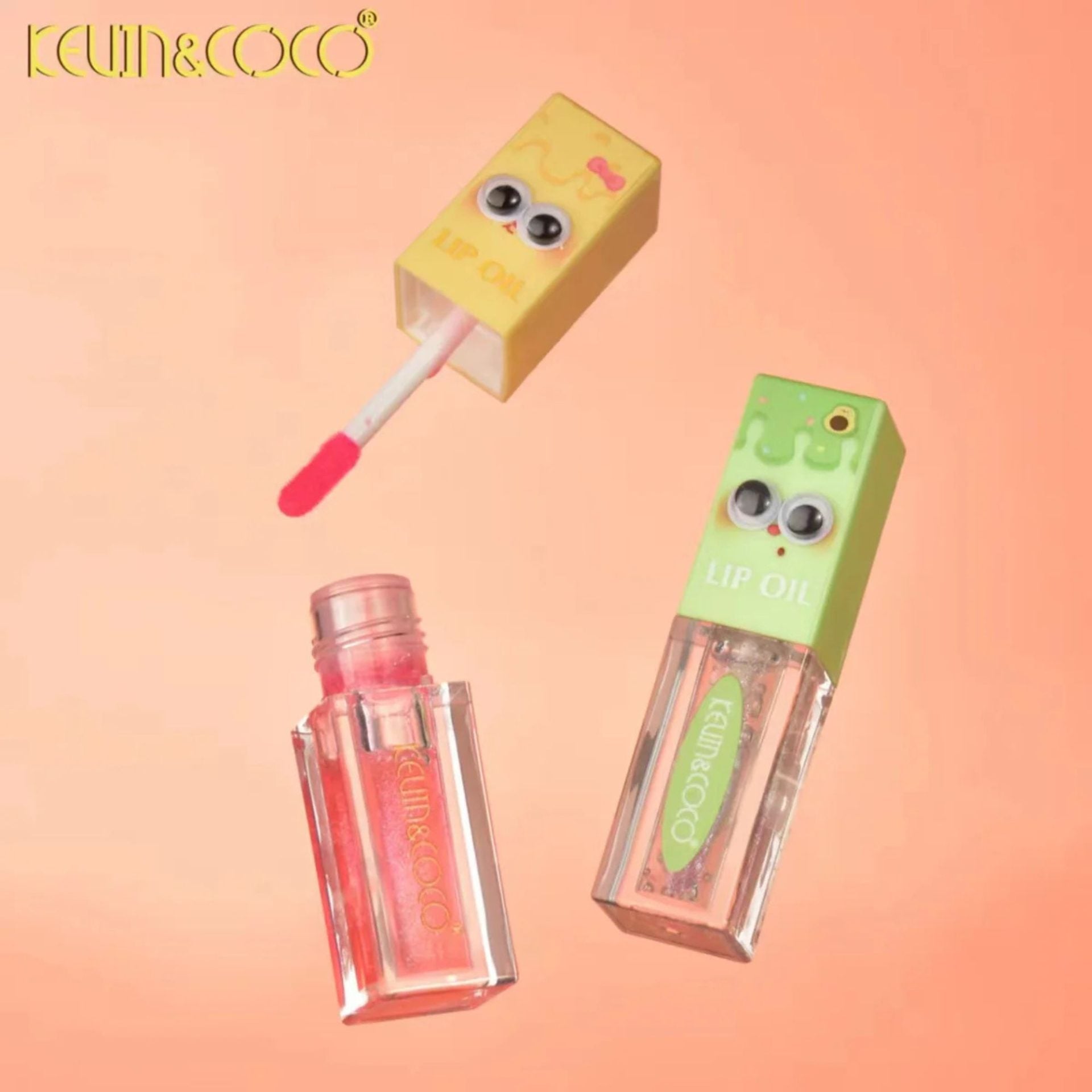 Kevin&Coco Ulei de Buze Hidratant, Luciu de Buze cu Efect Natural si Textura Usoara, Formula Non-Lipicioasa, 27.1 g, Verde