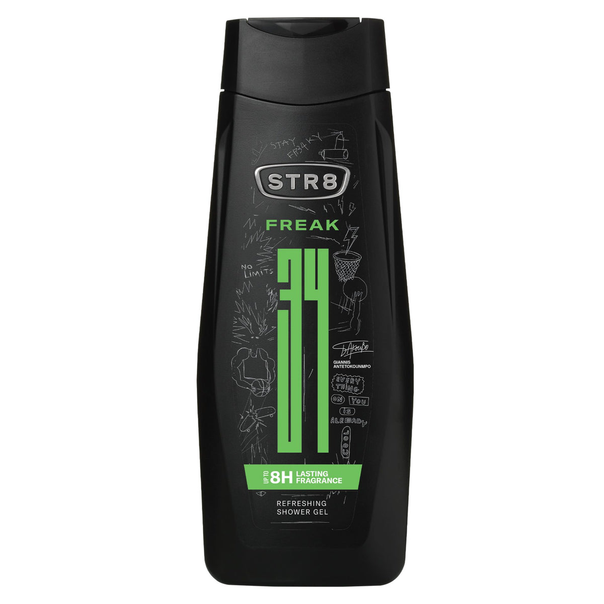 Gel de Dus pentru Barbati STR8 FR34K, Formula de Curatare Profunda si Revigoranta, Parfum Masculin Intens, 400 ml