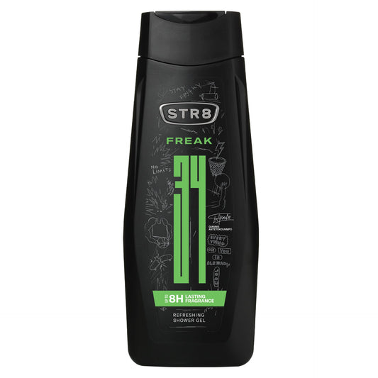 Gel de Dus pentru Barbati STR8 FR34K, Formula de Curatare Profunda si Revigoranta, Parfum Masculin Intens, 400 ml