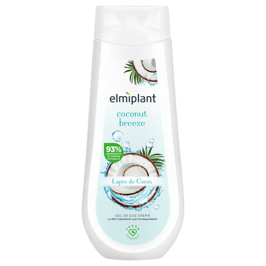 Elmiplant Gel de Dus Crema, Coconut Breeze, Formula Hidratanta cu Aroma de Cocos, Ingrijire Delicata, 400 ml