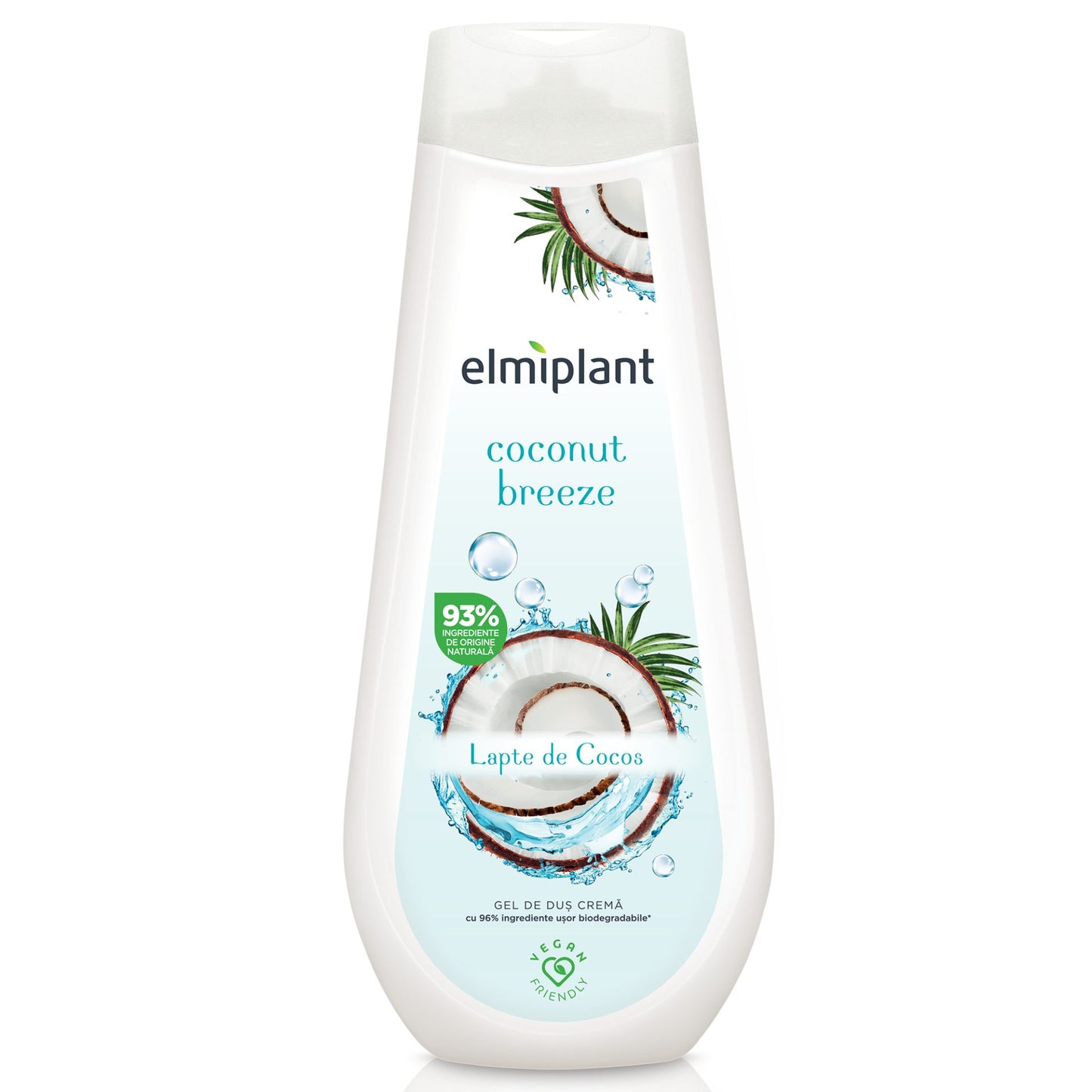Elmiplant Gel de Dus Crema, Hidratant si Catifelant cu Aroma de Cocos, Coconut Breeze, 750 ml