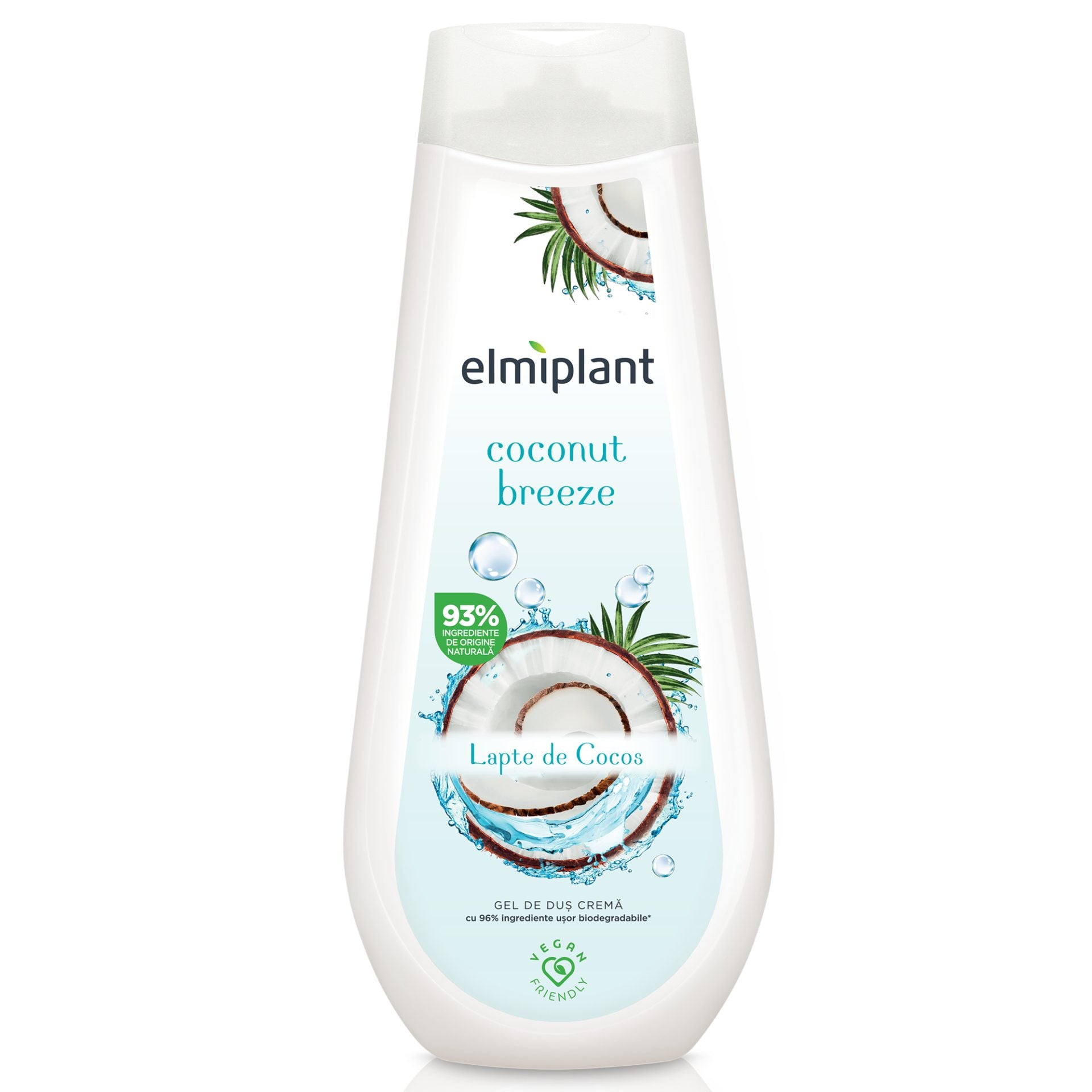 Elmiplant Gel de Dus Crema, Hidratant si Catifelant cu Aroma de Cocos, Coconut Breeze, 750 ml