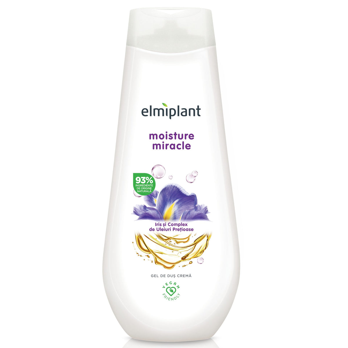 Elmiplant Gel de Dus Crema cu Extract de Iris si Uleiuri Pretioase, Formula Hidratanta pentru Piele Sensibila, 750 ml