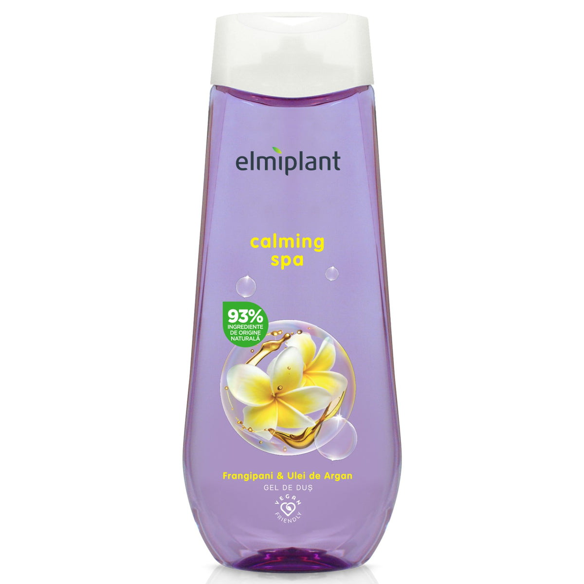 Elmiplant Gel de Dus Hidratant, Frangipani si Ulei de Argan, Formula Regeneranta, 400 ml
