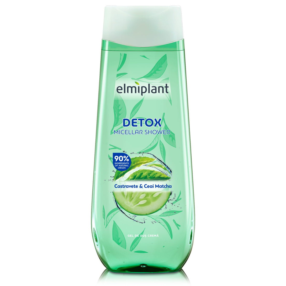 Elmiplant Gel de Dus Detox, Curatare Profunda si Revitalizare, Castravete si Ceai Matcha, Formula Antioxidanta, 400 ml